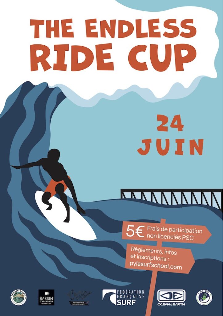 COMPETITION HISTORIQUE DE SURF ARCACHON PYLA BUCH endless ride cup