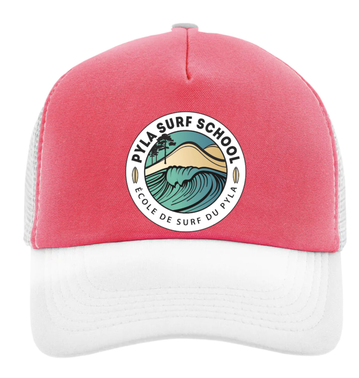 Casquette Surf Trucker Rose et Blanc