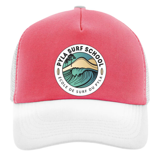 Casquette Surf Trucker Rose et Blanc